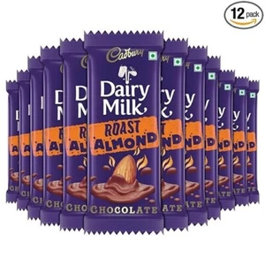 Cadbury Dairy Milk Roast Almond Chocolate Bar - 36 gram per pack - (Pack of 12) - Picture 1 of 2