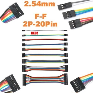 2.54mm Dupont Line Jump Wire F-F Jumper Breadboard Cable Connector Lead 2P-20Pin - Picture 1 of 24