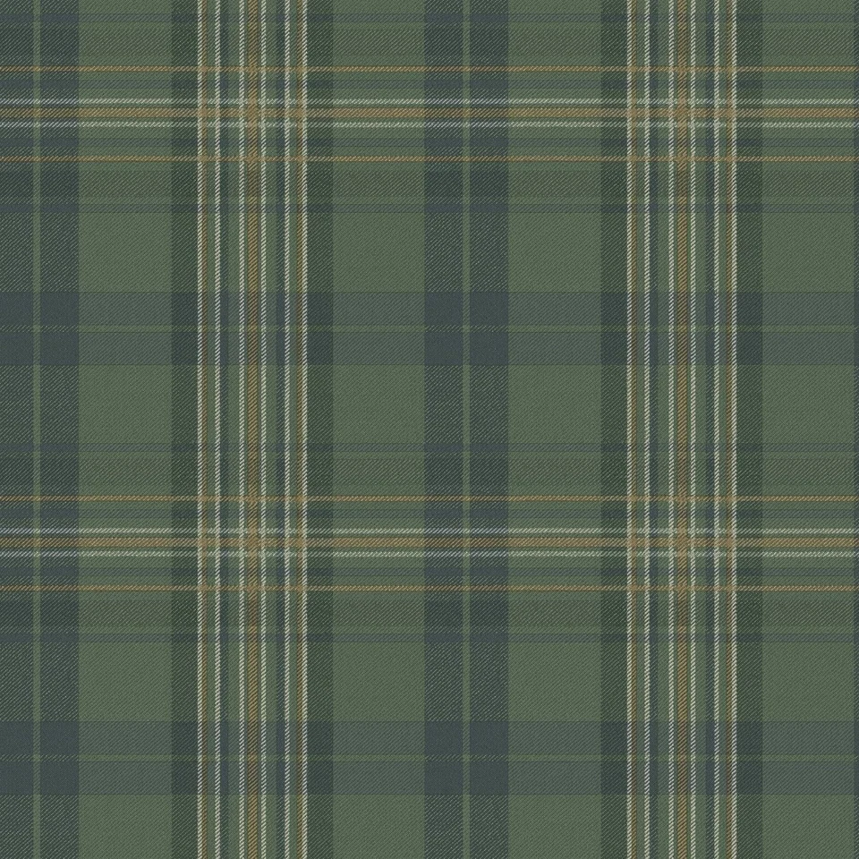 MAN330212 Austin Plaid Wallpaper, Green - Image 1 of 1