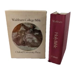 Washburn College Bibel Oxford University Press 1980 sehr schön und Schonbezug - Bild 1 von 4