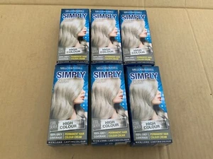 6 x MELLOR & RUSSELL SIMPLY BRIGHT COOL SILVER PERMANENT HAIR COLOUR CREAM