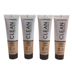 (4) Covergirl Clean Invisible Foundation, 1 fl oz ea., #103 Light IVORY - Picture 1 of 2
