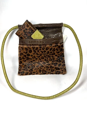Cleo & Patek Reversible Handbag Circle Strap Tote w/ Matching Wallet Leopard - Image 1 of 4