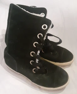 Converse All Star Chuck Taylor Women’s 3 Navy Beverly Fleece Sherpa Suede Shoes - Picture 1 of 7