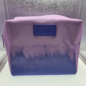 Clinique Make-up Toilettenartikel Reisetasche lila große Hülle Reißverschluss lila zweifarbig NEU - Bild 1 von 7