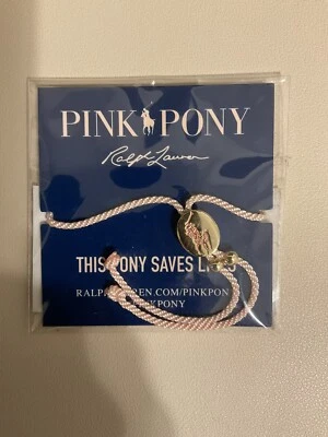 POLO RALPH LAUREN Pink Pony  Adjustable Pink String Bracelet. - Image 1 of 3