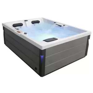 Komfortabler Aussenwhirlpool SPA Pool Schwimspas 220x160 grau - Bild 1 von 12