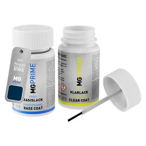 Kit stilo di ritocco per Nissan BW6 Dark Blue Pearl Samtblau Mica 2 x 50ml - Foto 1 di 9