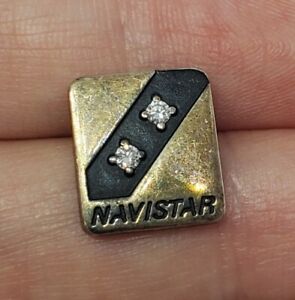 Vintage 14k Gold Navistar Diamond Service Pin Tie Tack 2.3g