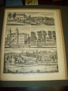 BLUE EARTH, MANKATO, ST PETER VISTAS ANDREAS MINNESOTA ATLAS 1874  - Imagen 1 de 2