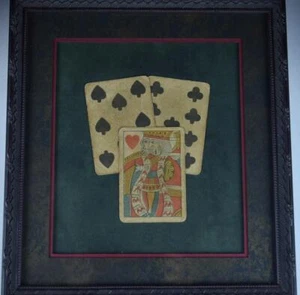 ANTICHE CARTE DA GIOCO AMERICANE INCORNICIATE - anni '1850 - POSSIBILMENTE USTYPE 1 CREHORE - Foto 1 di 7