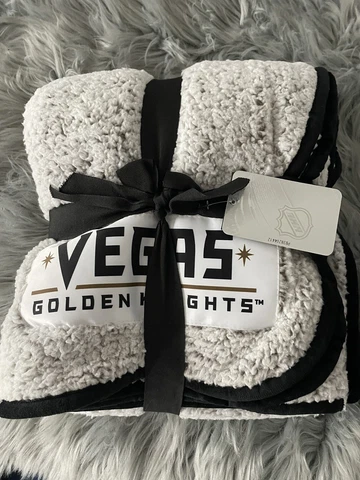 Vegas golden knights blanket, frosty fleece. NEW 50x60 Cover