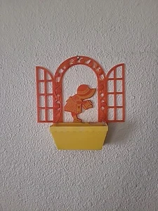 Vintage selten Wand Tasche hängend Kunststoff Seifenhalter Landhaus Oma Küche Kern - Bild 1 von 9