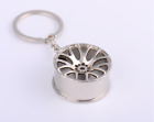 Creative Wheel Model Car Key Chain Cool Gift Mans Keychain Silver Hub Rim