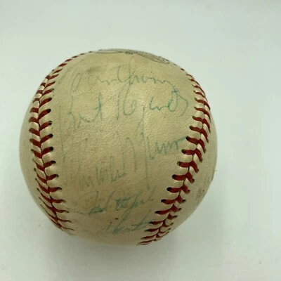 Thurman Munson & Catfish Hunter Signed Vintage 1970's Baseball JSA COA - Image 1 of 4