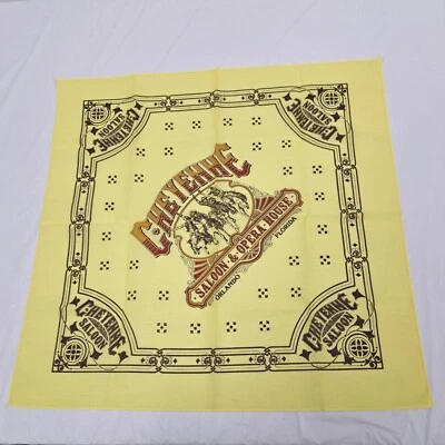Pañuelo Vintage Cheyenne Salón Ópera Bufanda ORLANDO Florida Viejo Oeste  Foto 1 de 4