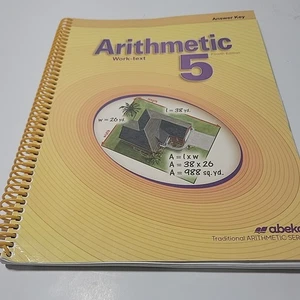 Abeka ARITHMETIC 5 Work Text Answer Key Fourth Edition Homeschool Math Grade 5 - Picture 1 of 1