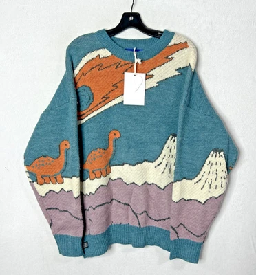 Aelfric Eden little Dinosaur Knitted Sweater Mens Size XL  crew neck NWT - Image 1 of 4