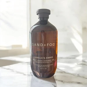 Sand + Fog Vanilla & Amber Body Wash Shower Gel 32 oz • New • Aloe Nourishing - Picture 1 of 2