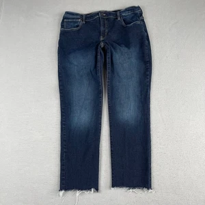 Carve Designs Jeans Womens 12 Blue Carson Raw Hem Tapered Leg Casual Weekend - Picture 1 of 15