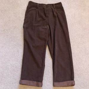 Petal & Pup Talaren Wide Leg Cuffed Corduroy Pants Women's Size 10 Brown - Picture 1 of 8