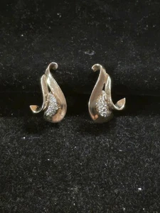 Vintage Boucher signiert & nummeriert 3171 Kletterohrringe Gold & Strass WOW - Bild 1 von 10