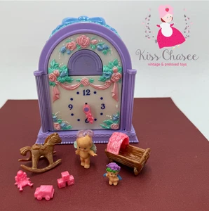 Vintage 1993 ☆ Fairy Winkles ☆Twinkle Time Nursery Clock w Figures & Accessories - Imagen 1 de 10