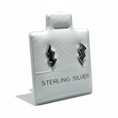 Brincos de prata esterlina Lightning Bolt - Mix & Match CZ Studs - Pronto para presente - Imagem 1 de 2