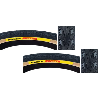 Pack of 2 Panaracer Pasela 20x1.5 Clincher Wire TPI 75 Black/Ysk Reflective BMX - Image 1 of 2