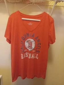 Los Angeles Angels Womens V-neck Tshirt Size Xl Red New Without Tags - Picture 1 of 5