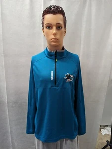 San Jose Sharks Reebok Jacke mit 1/4 Reißverschluss M NHL - Bild 1 von 8