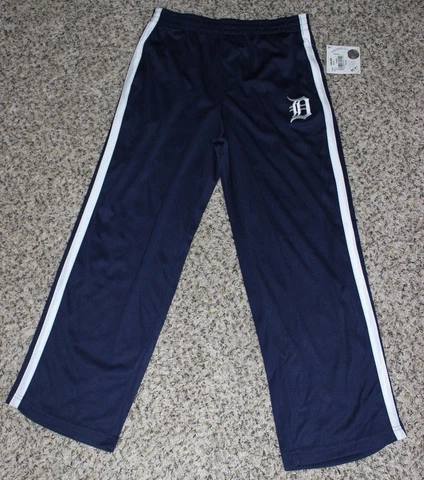 New Boy's Youth DETROIT TIGERS Warm-Up Track Pants MLB Baseball M XL Blue White Cover