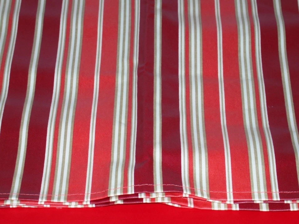 (4) Target Placemats Vinyl Coated Cotton ~ Red Stripes ~ 14" x 19" **NEW** - Image 1 of 2