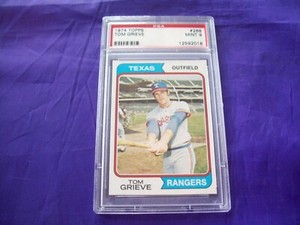 1974 TOPPS #268 TOM GRIEVE PSA 9
