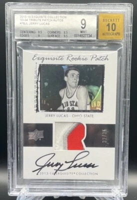 2013 Jerry Lucas Exquisite Patch Auto /35 - BGS 9 - Auto 10 - Image 1 of 4