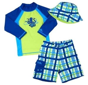UV Skinz UPF 50+ 3pc Kids Swim Set - Octopus Print - Size: 7 - Picture 1 of 1