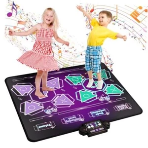 Kids Dance Mat Toys - 2-Player Dance Pad Gifts for Girls Boys 2player-Purple - Picture 1 of 8
