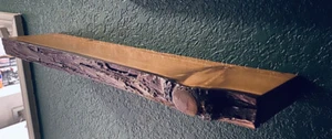 floating wood shelves. (Dimensions@ …27in =width X 6in =depth X 2in =thick) - Picture 1 of 7