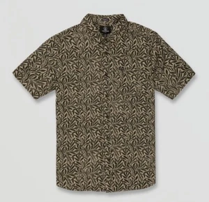 VOLCOM Men's FALLING LEAF S/S Button Shirt - PEW - XL - NWT - Picture 1 of 2