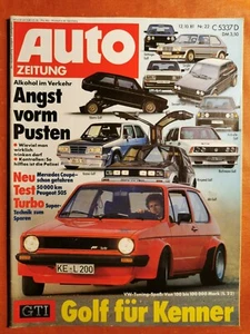 Auto Zeitung Nr. 22, 12.10.1981 GTI Golf für Kenner (+ Sonderdruck 1992) - Bild 1 von 2