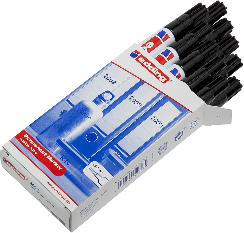 edding 3000 Permanent-Marker 10er Pack Farbwahl - NEU
