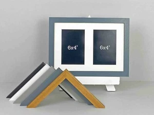 Wooden Multi Aperture Photo Frame. Holds Two 6x4" Photos. A4. - Picture 1 of 6