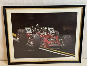 Mario Andretti STP Special Ron Burton 1969 Druck Speedway Indiana gerahmt 14”x11” - Bild 1 von 5