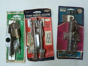 Vintage LOT Universal Hardware Kit Door Locking Handle Spring Closer Adjuster US - Picture 1 of 13