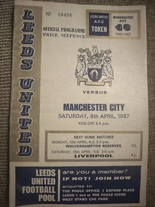 Leeds Utd v Manchester City FA Cup 6th Round Programme 8/4/1967 - Picture 1 of 2