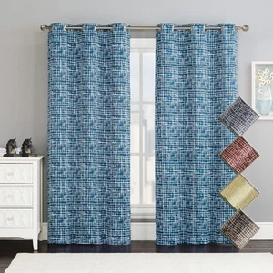 Lenox Thermal Insulated Woven Room Darkening Window Grommet Panels (Pair) - Picture 1 of 6