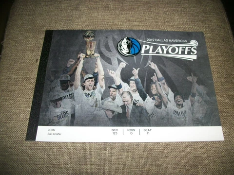 2012 Dallas Mavericks Playoff TICKET Set Booklet 16 Tickets Total Cover
