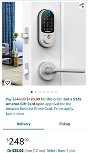 Smart Front Door Lock with Handle Set, ZOMNUA Fingerprint Keyless Entry Deadbolt - Picture 1 of 5