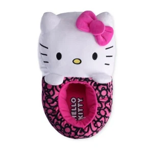 Hello kitty White/Pink Slip On Slippers NWT Size 7-8 - Picture 1 of 5