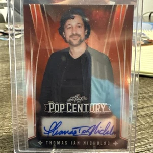 2025 LEAF POP CENTURY THOMAS IAN NICHOLAS  ORANGE SHIMMER 4/4 AUTO BOOKEND!!!  - Picture 1 of 3